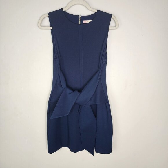 Ted Baker Papron Colour By Numbers Waist Tie Dress Navy US Size 6/ Ted Size 2 - Picture 8 of 14